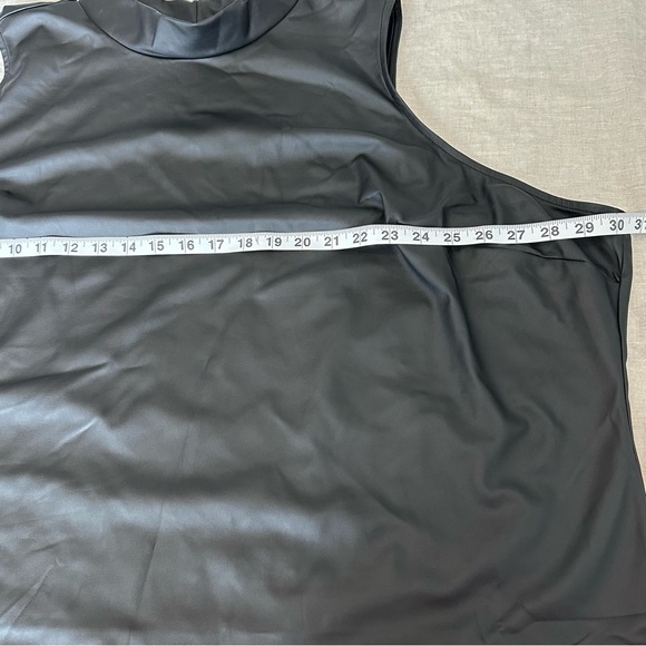 Torrid 6X Black Mock Neck Faux Leather Bodysuit - Picture 5 of 6